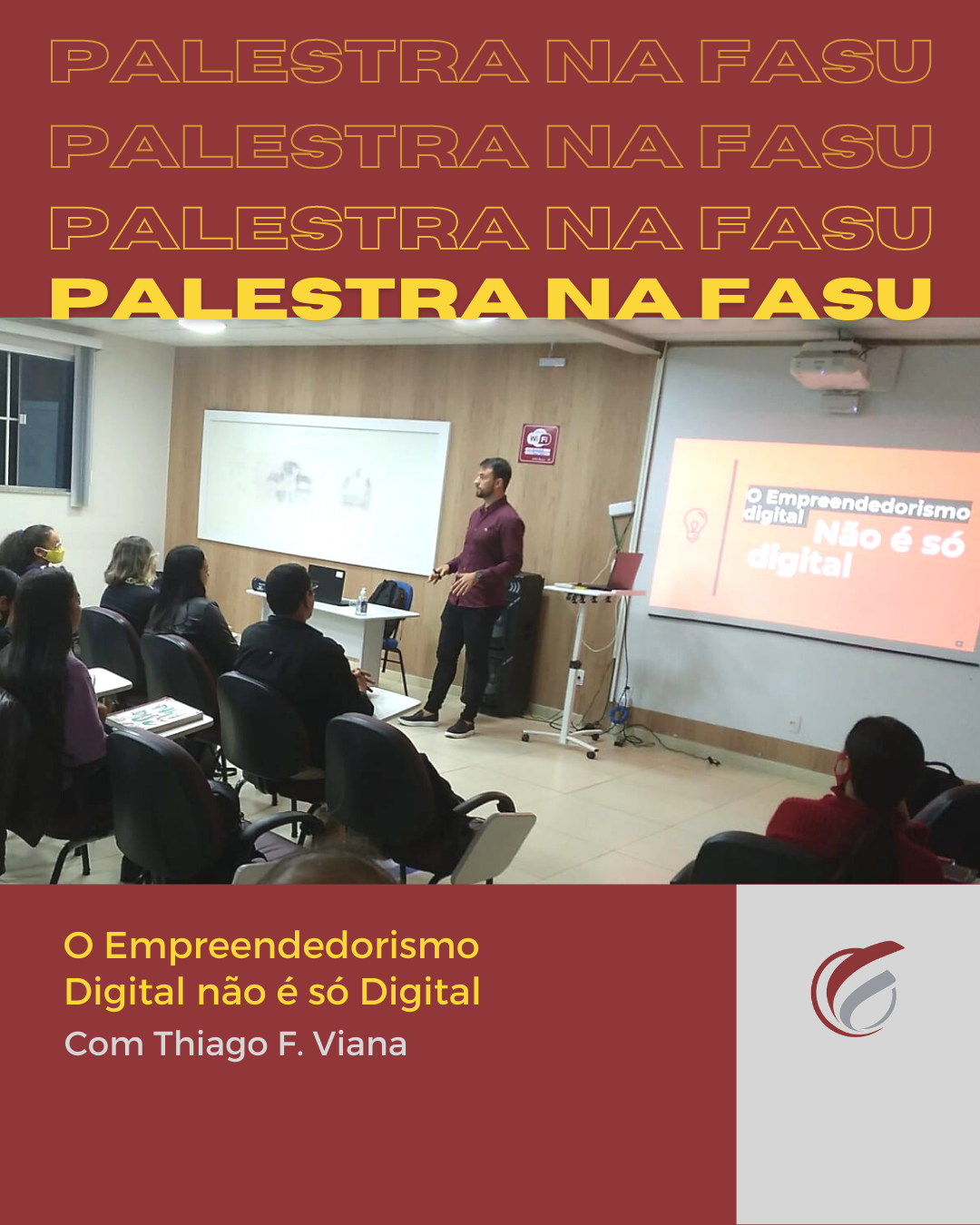 Palestra sobre empreendedorismo digital na FASU